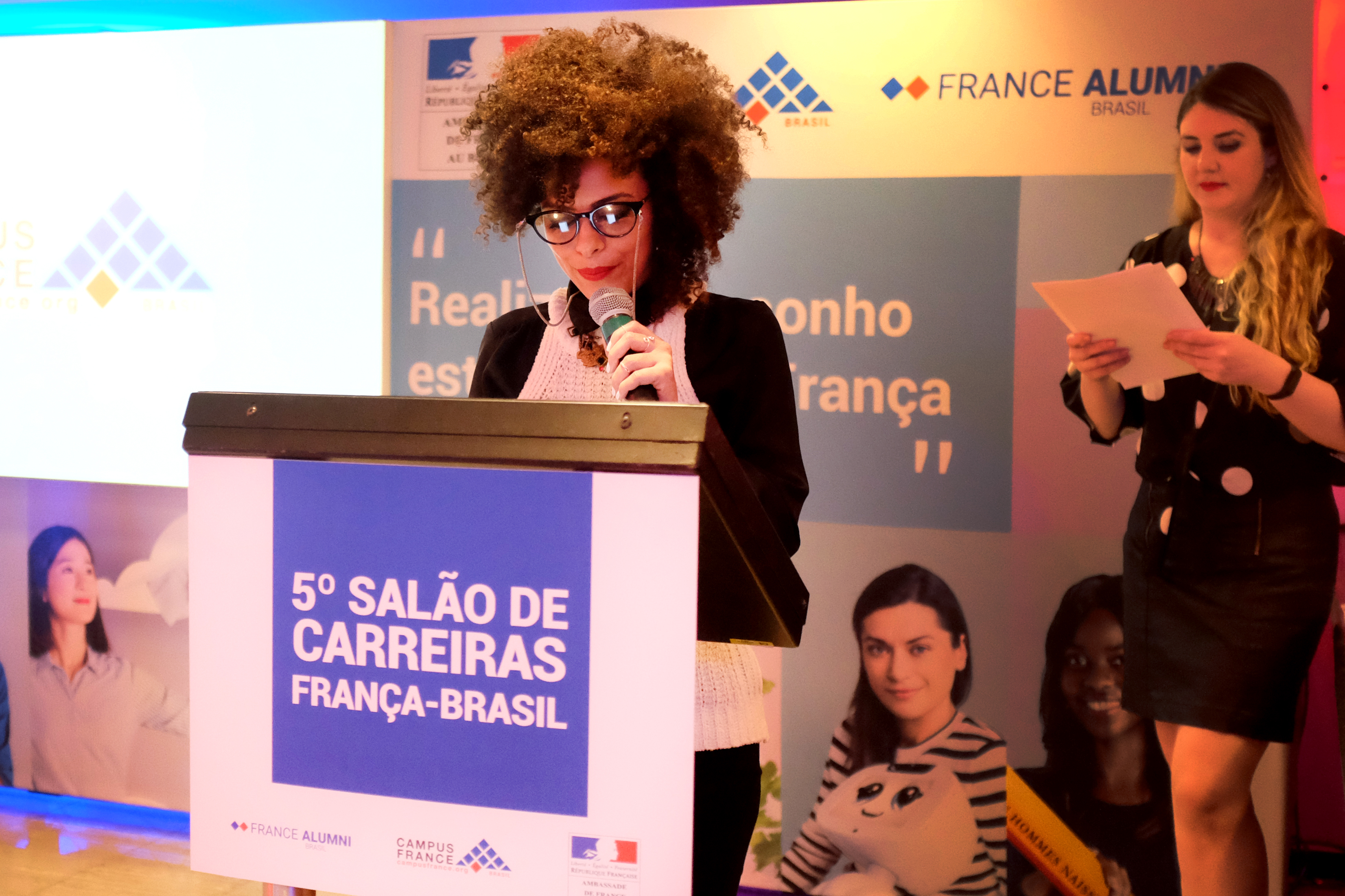 Isabelle Mesquita était présente lors du lancement de la campagne de communication Campus France Brasil à São Paulo
